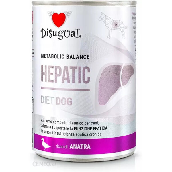 Disugual Diet Dog HEPATIC DUCK 400g - konservi suņiem (03/2028)