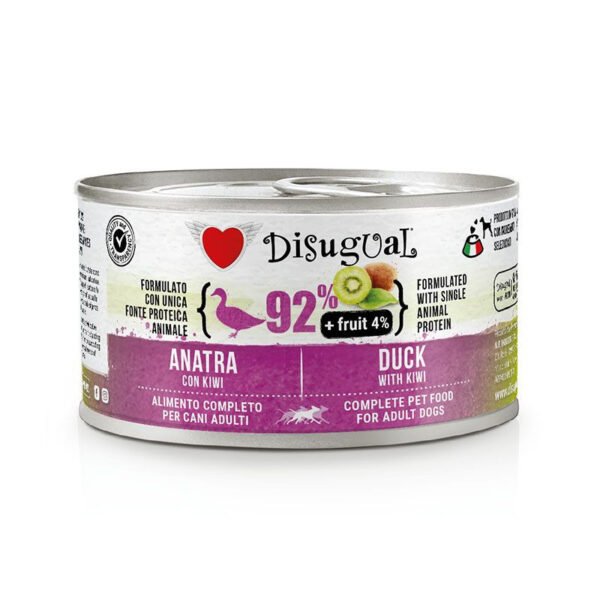 Disugual FRUIT DUCK WITH KIWI150g - konservi suņiem (04/2028)