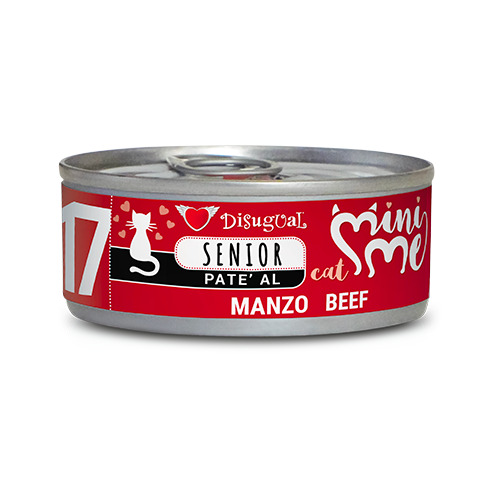 Disugual MINI-ME SENIOR BEEF 85g- konservi kaķiem (08/2028)
