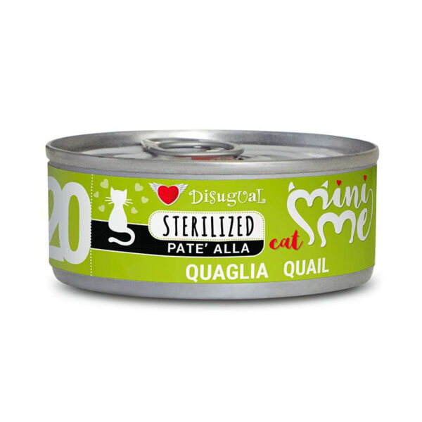 Disugual MINI-ME STERILIZED QUAIL 85g -konservi kaķiem (07/2028)
