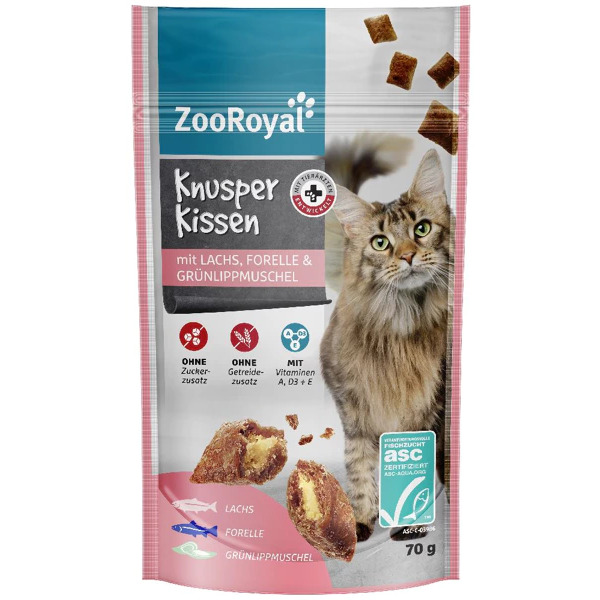 ZooRoyal Crispy snacks with foie gras, 70 g bag- papildbarība kaķiem