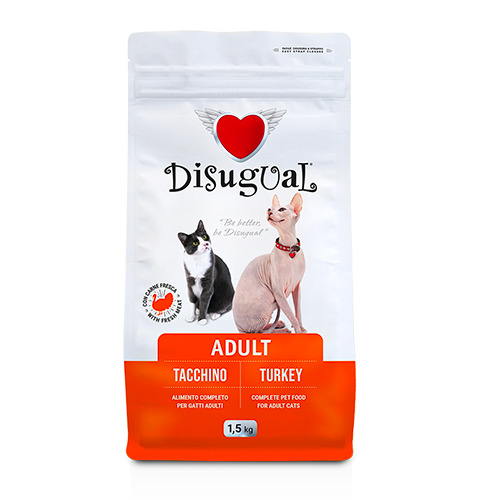 Disugual Adult TURKEY 1.5Kg - sausa barība kaķiem ar tītaru